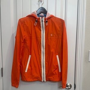 Penguin Orange Hooded Windbreaker Jacket
